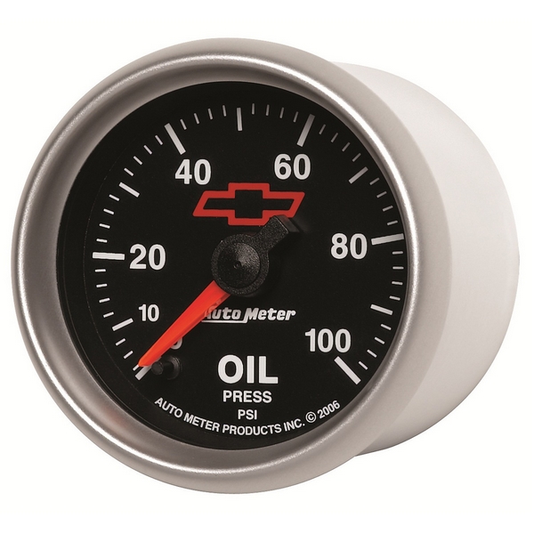 2-1/16" OIL PRESSURE, 0-100 PSI, GM BLACK